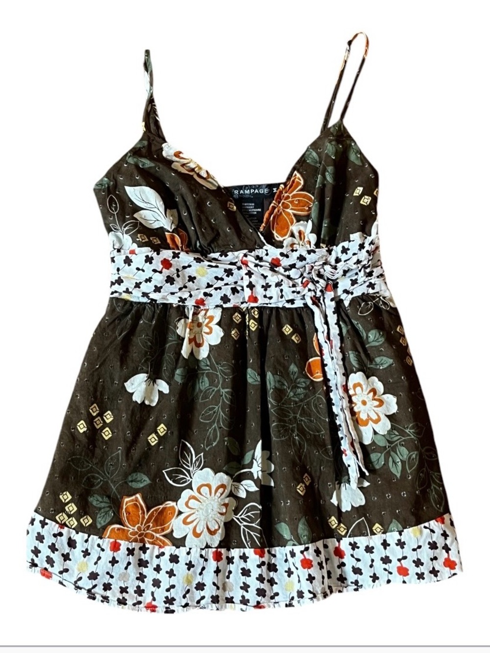 Vintage Y2K Rampage Brown/floral
Babydoll Cami Top size M